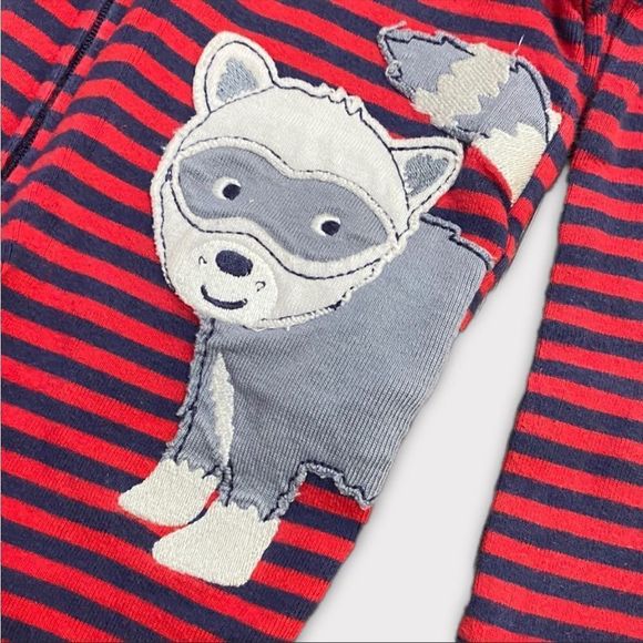 Carter's | 3/$15 Red Striped Racoon Sleeper - Picture 3 of 4